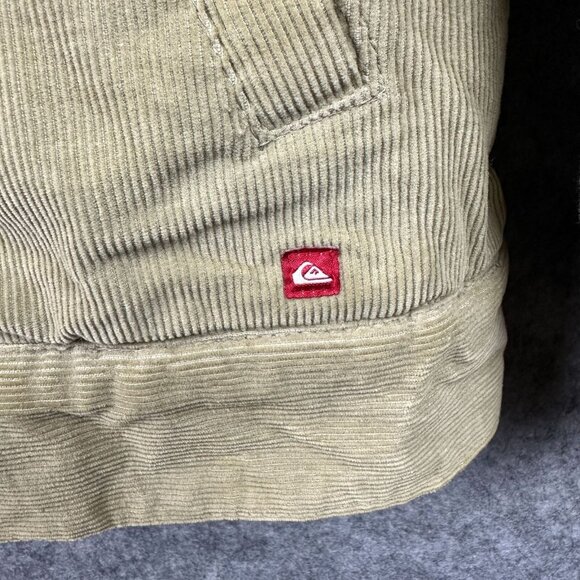 QUIKSILVER Jacket Men's L Beige Corduroy Sherpa Lined Pockets Cotton - Picture 4 of 14
